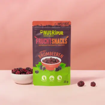 Hier ist ein Produktbild der gefriergetrockneten Brombeeren von Nutripur