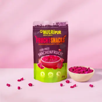 Hier ist ein Produktbild der gefriergetrockneten Drachenfrüchte von Nutripur