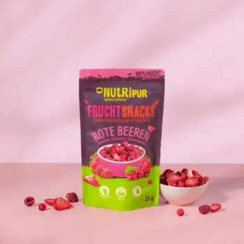 Hier ist ein Produktbild der gefriergetrockneten roten Beeren von Nutripur