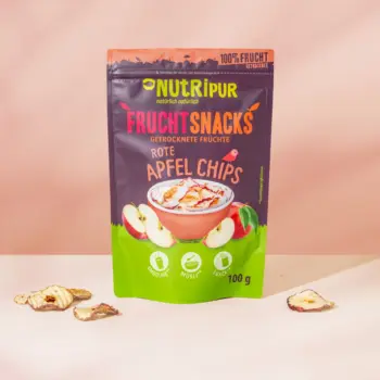 Hier ist ein Produktbild der getrockneten Apfelchips von Nutripur