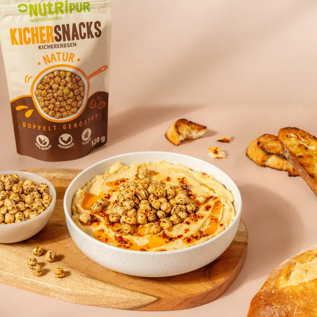 Bild zeigt Verpackung der Kichererbsen ohne Salz