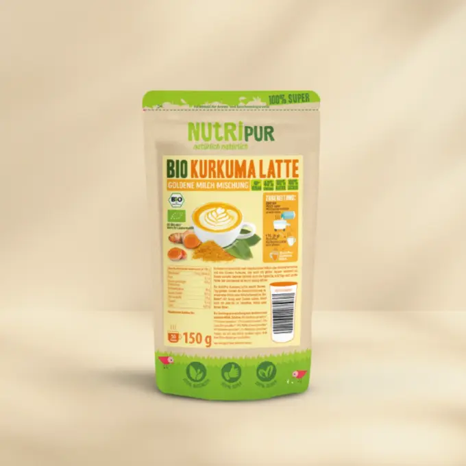 Hier ist ein Produktbild Kurkuma Latte Pulver von NutriPur