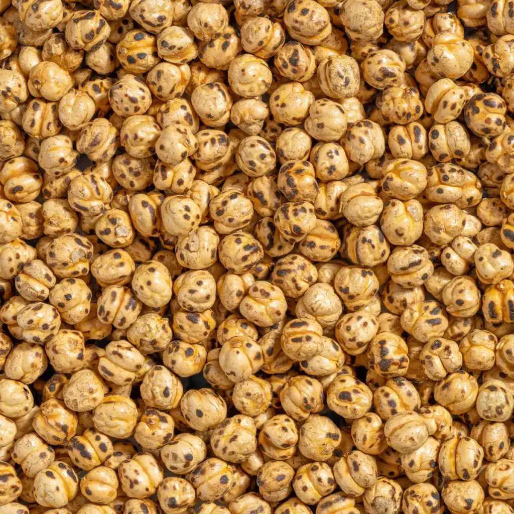 Makroaufnahme der geröstete Kichererbsen ohne Salz Geschmack