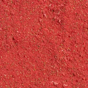 Makroaufnahme des gefriergetrockneten Erdbeer-Fruchtpulvers von Nutripur