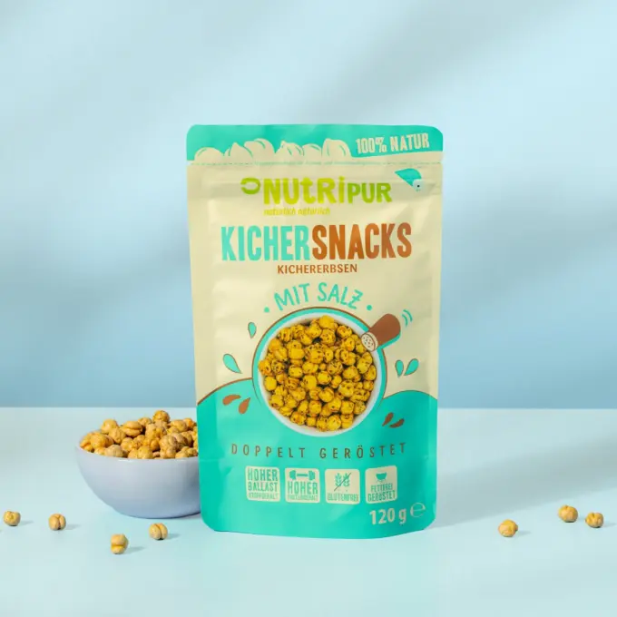 Produktbild der gerösteten Kichererbsen von NutriPur