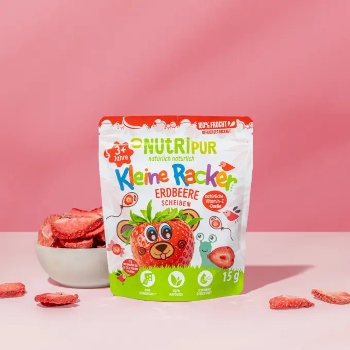 Gefriergetrocknete Früchte, Kleine Racker - Erdbeere