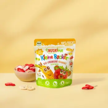 Hier ist ein Produktbild der Kleinen Racker Bio-Erdbeere-Banane von NutriPur