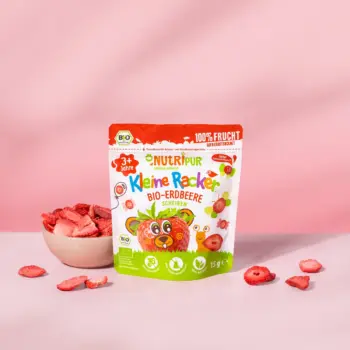 Hier ist ein Produktbild der Kleinen Racker Bio-Erdbeere von NutriPur