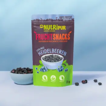 Hier ist ein Produktbild der gefriergetrockneten Heidelbeeren von Nutripur