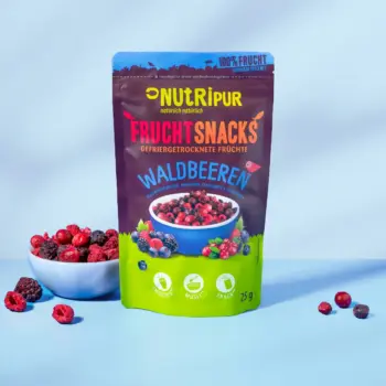 Hier ist ein Produktbild der gefriergetrockneten Waldbeeren von NutriPur