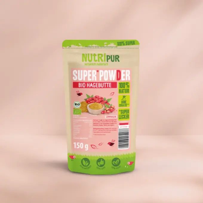 Hier ist ein Produktbild vom SuperPowder Bio Hagebutte von NutriPur