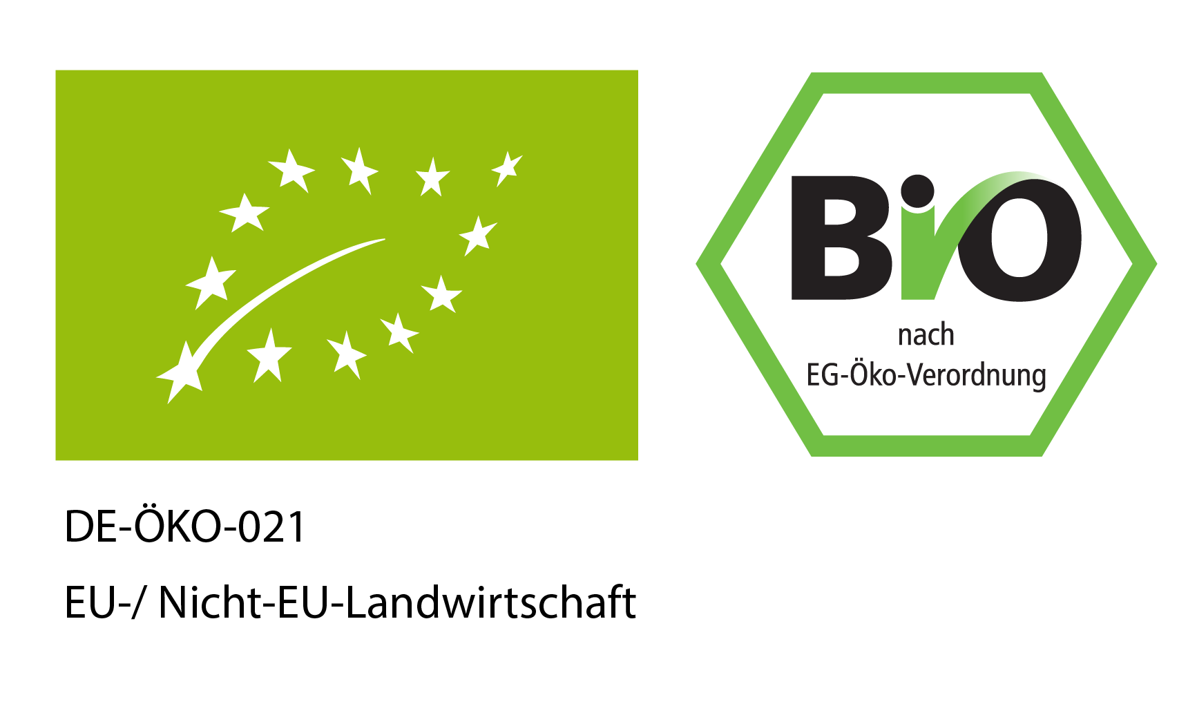 Bild des Bio-Siegels DE-ÖKO-021 EU-/ Nicht-EU-Landwirtschaft