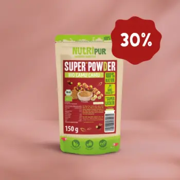 Hier ist ein Produktbild vom SuperSpice Bio-Camu Camu von NutriPur. Jetzt 30 Prozent Rabatt