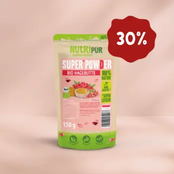 Hier ist ein Produktbild vom SuperPowder Bio Hagebutte von NutriPur