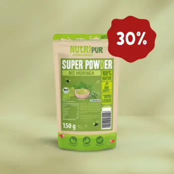 Hier ist ein Produktbild vom SuperPowder Bio Moringa von NutriPur