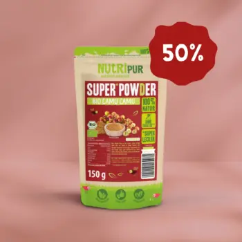 Hier ist ein Produktbild vom SuperSpice Bio-Camu Camu von NutriPur. Jetzt 50 Prozent Rabatt