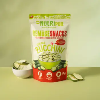 Produktbild der gefriergetrockneten Zucchini von NutriPur