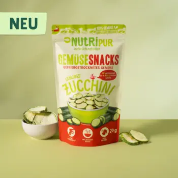 Produktbild der gefriergetrockneten Zucchini von NutriPur