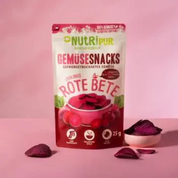Produktbild der gefriergetrockneten roten Bete von NutriPur