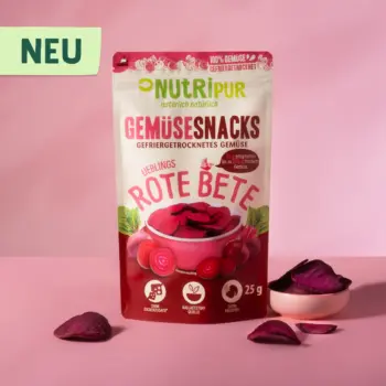 Produktbild der gefriergetrockneten roten Bete von NutriPur